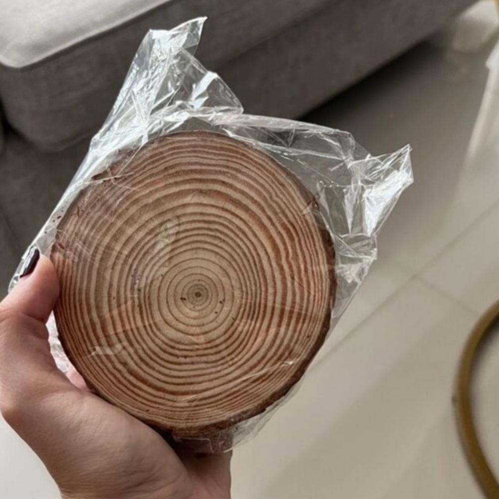 1set/6pcs 10-12cm Round Pine Wood Slices For Diy Crafts - Picture 12 of 16